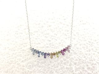 Collar Plata 925mm Circonita Multicolor 19.2cm