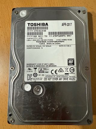 Disco Duro Toshiba 1TB SATA 6.0 Gb/s