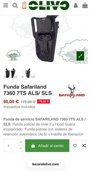 Funda Safariland Negra
