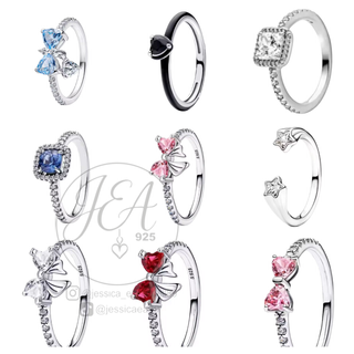 Conjunto de 9 anillos Plata 925