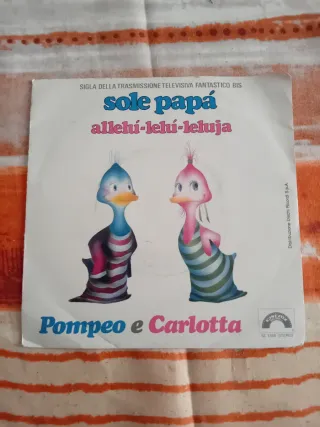 LP 45 giri Pompeo e Carlotta '85 Fantastico Bis