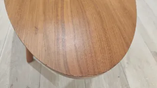 Mesa centro ovalada Ikea madera