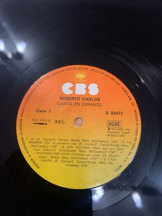 Vinilo Roberto Carlos Canta en Español