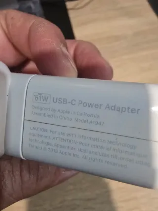 Cargador Apple Tipo C 61 w original