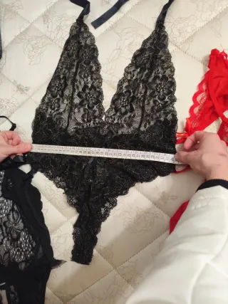 Lingerie sexy pizzo nero indumenti notte