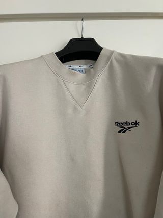 Felpa Reebok Uomo Beige Tg M 75% Cotone