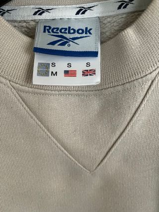 Felpa Reebok Uomo Beige Tg M 75% Cotone