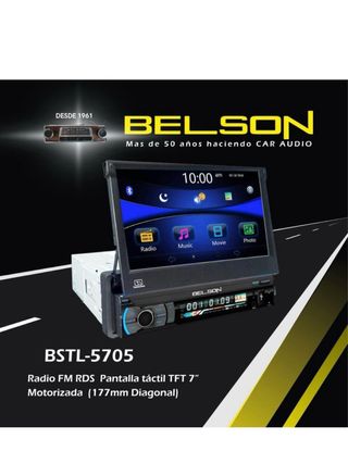 Radio Bluetooth coche 1 Din y Pantalla Retráctil