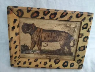 Cuadro Vintage Tigre con Marco Animal Print