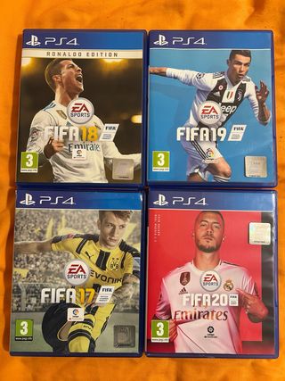 Lote 4 Juegos PS4 FIFA 17, 18, 19, 20