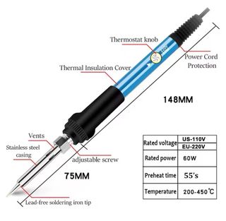 Soldador Eléctrico Ajustable + Accesorios