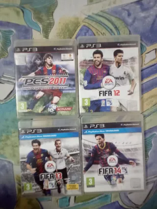 Lote 4 Videojuegos PS3: FIFA y PES