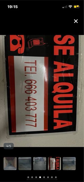 Alquiler plaza de garaje