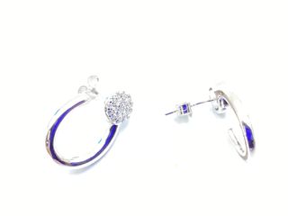 Pendientes Plata 925mm Circonita Azul