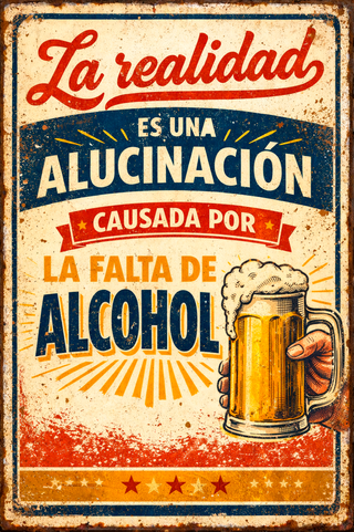 Chapa Decorativa Vintage Bar La Realidad