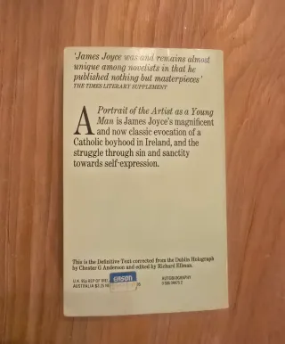 Joyce, A Portrait Of The Artist As A Young Man