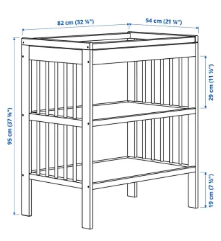 Mueble Cambiador IKEA blanco modelo Gulliver