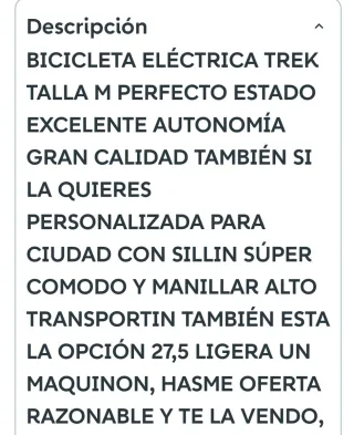 Bicicleta Eléctrica Trek Doble Suspensión M