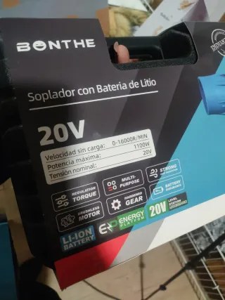 Soplador 20V Litio Industrial Brushless Motor