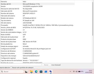 HP 840G5 i7 8GB 256NVMe