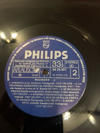 Vinilo Mazinger Z y Otros Temas