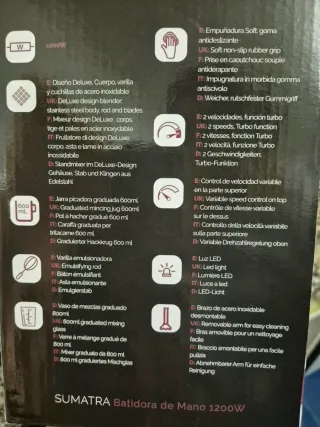 Batidora de Mano MyWave Sumatra 1200W