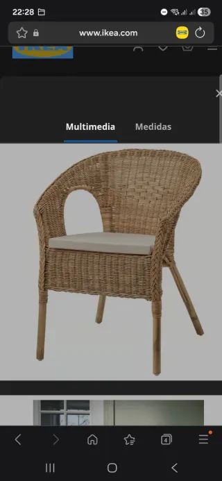 Sillón de ratán Agen Ikea