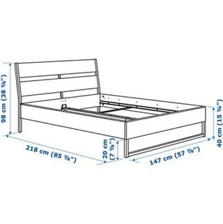 Cama Ikea Trysil 140x200 con somier