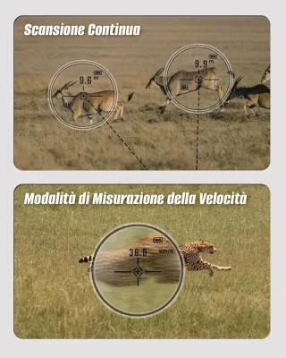 Telemetro per caccia e golf 6x  1200 metri