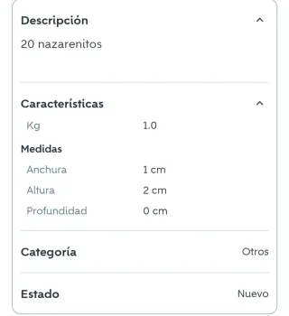 Lote 20 Abalorios Nazareno Plateado