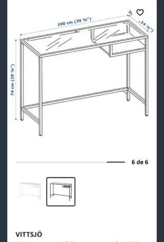 Mesa escritorio/auxiliar Vittsjö Ikea