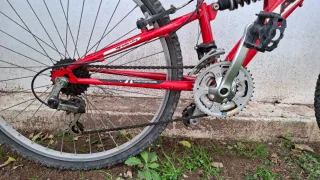 Bicicleta Montaña Doble Suspensión Roja