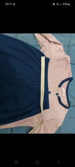 Pigiama ragazzina a cuoricini con disegno