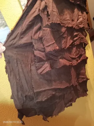 Traje drapeado marrón chocolate Talla XL