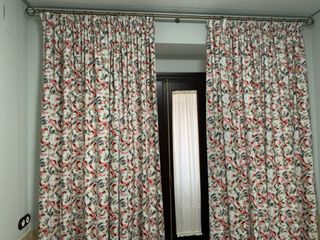 Cortina tela gruesa alta calidad hecha a mano