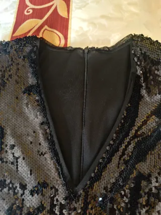 Vestido negro lentejuelas