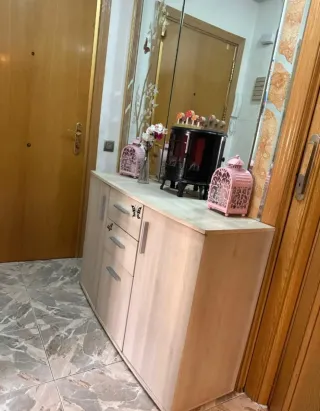 Aparador/Mueble TV Madera y Cristal