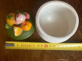Ciotolina ceramica con coperchio frutta