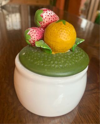 Ciotolina ceramica con coperchio frutta