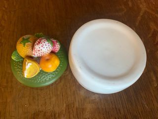 Ciotolina ceramica con coperchio frutta