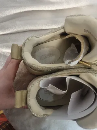 Michael Kors Chunky Sneakers Silver Glitter – With