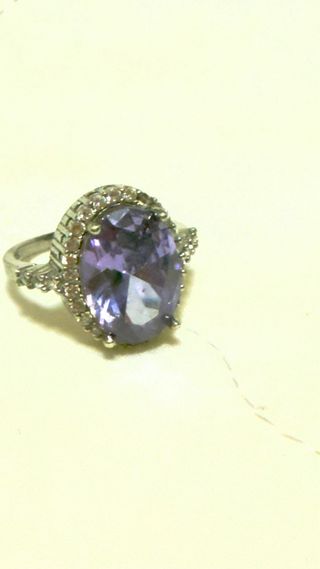 Anillo Plata con Piedra Morada