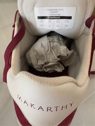 Zapatillas Makarthy Hombre T42 Burdeos Ante