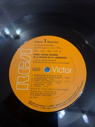 Vinilo Sandokan Banda Sonora Original RCA