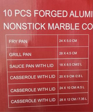 Set nuivo batteria di pentole per cucina 2 colori