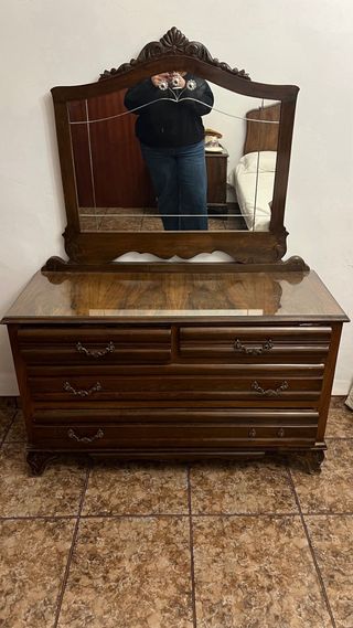 Conjunto de habitación rústica madera