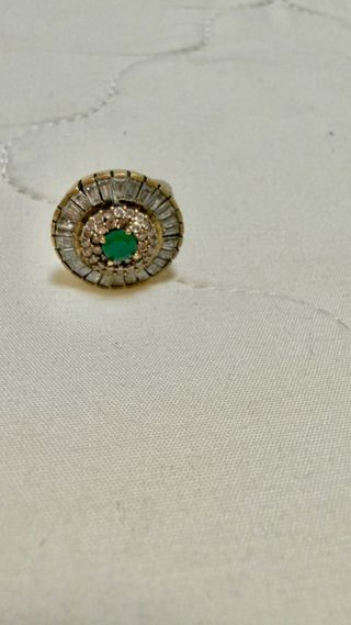Anillo de plata y oro con diseño