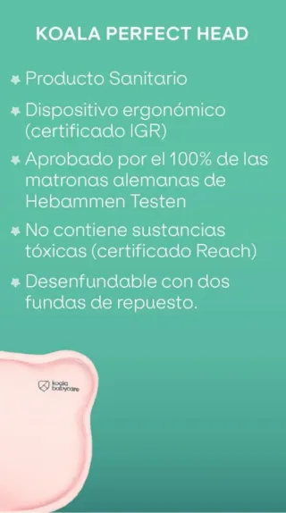 Cojín plagiocefalia Koala Babycare 0-12 meses