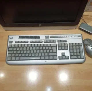 HP All-in-One Ordenador Plata y Negro