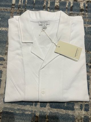 Camisa Polo Sunspel M Branca